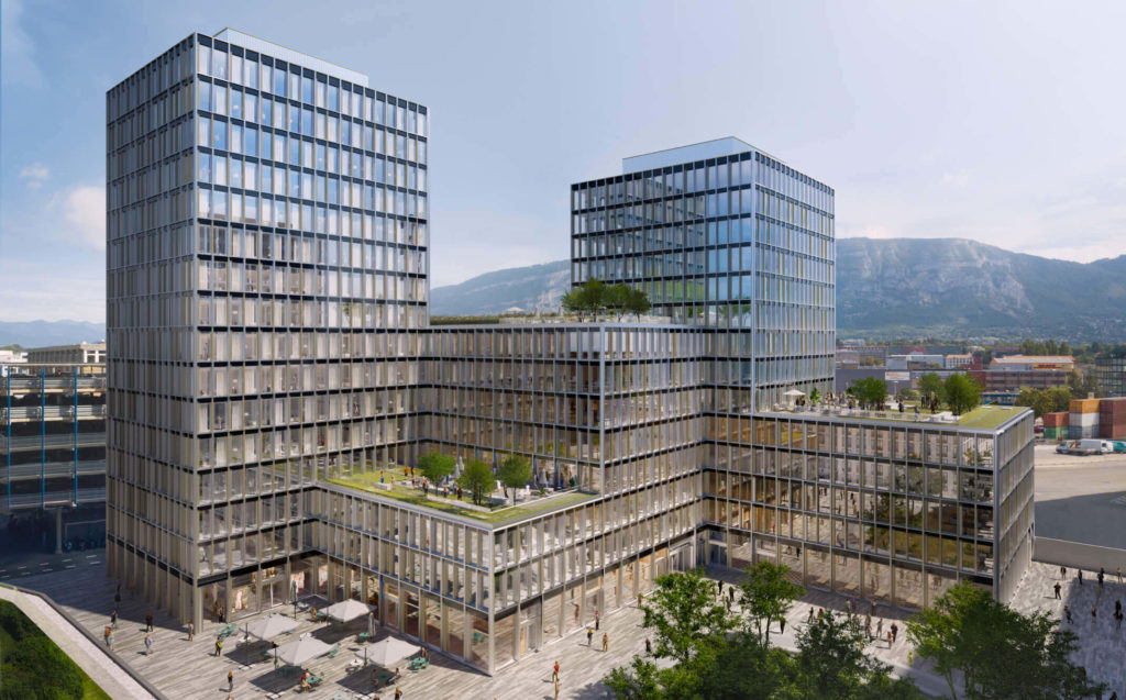 vue erienne esplanade3 pont rouge bureaux louer location geneve locaux immobilier entreprise